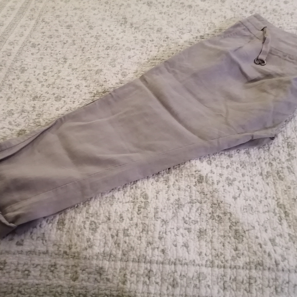 Oxmo 100% Linen pants in Light Gray with an original triangular front Xl - Picture 16 of 16
